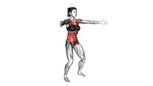 Standing Hip Saggital Rotation With Shoulders Transverse Flexion (Female) - Video Exercise Guide & Tips