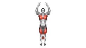 Standing March With Shoulders Extension (Male) - Video Exercise Guide & Tips