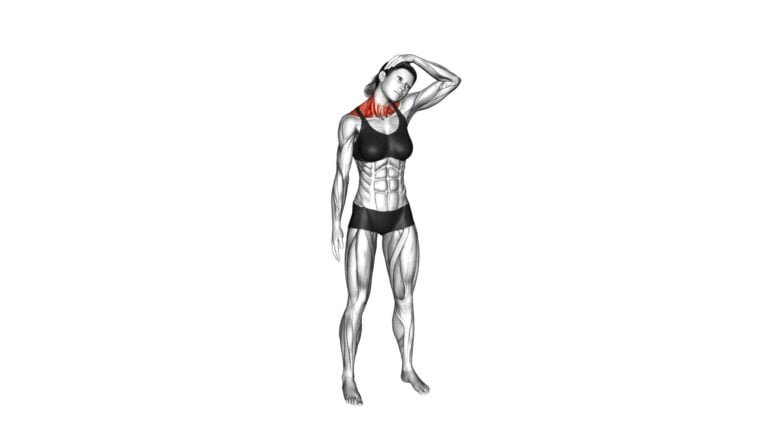 Standing Side Neck Stretch (female) - Video Exercise Guide & Tips ...