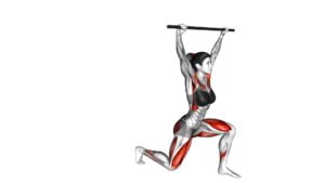 Stick Lunge With Overhead Raise Stretch (Female) - Video Exercise Guide & Tips