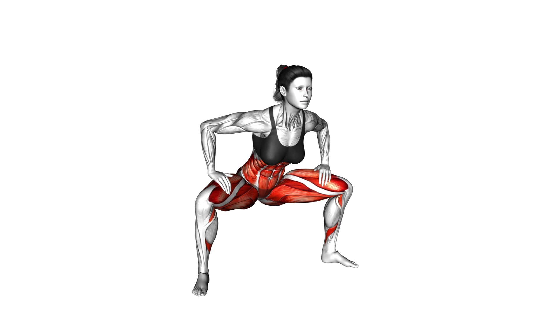 Sumo Hip Twist Stretch (female) - Video Exercise Guide & Tips