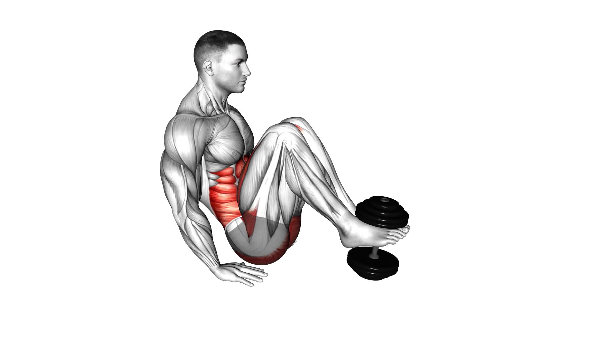 Weighted Seated Tuck Crunch on Floor - Video Exercise Guide & Tips