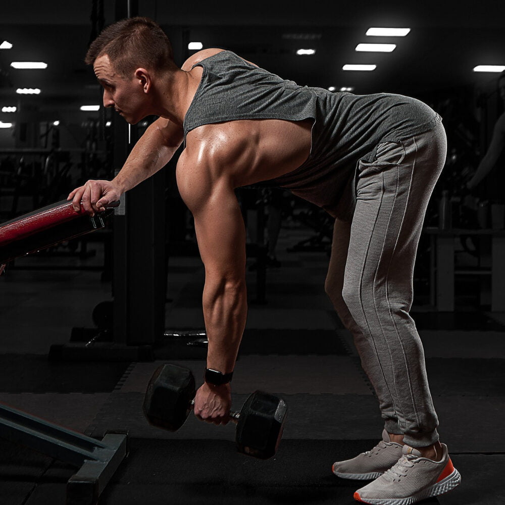 Sexy Muscular Man Posing Gym Shaped Abdominal